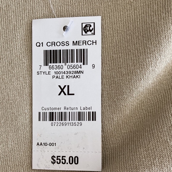 Alfani Men's Size XL Ribbed Raglan Sweater, Pale Khaki - Picture 7 of 11